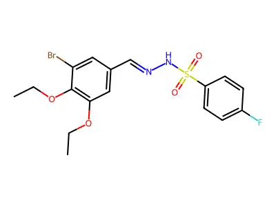 4-Fluorobenzenesulfonic acid 2-[(3-bromo-4,5-diethoxyphenyl)methylene]hydrazide structure
