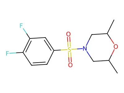4-(3,4-Difluorobenzenesulfonyl)-2,6-dimethylmorpholine structure