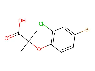 2-(4-Bromo-2-chlorophenoxy)-2-methylpropanoic acid structure