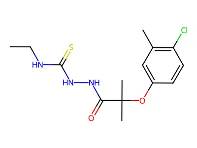 1-[[2-(4-Chloro-3-methylphenoxy)-2-methylpropanoyl]amino]-3-ethylthiourea structure