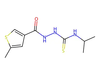 1-[(5-Methylthiophene-3-carbonyl)amino]-3-propan-2-ylthiourea structure