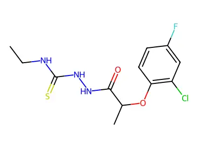 1-[2-(2-Chloro-4-fluorophenoxy)propanoylamino]-3-ethylthiourea structure