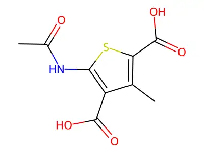 5-Acetamido-3-methylthiophene-2,4-dicarboxylic acid structure