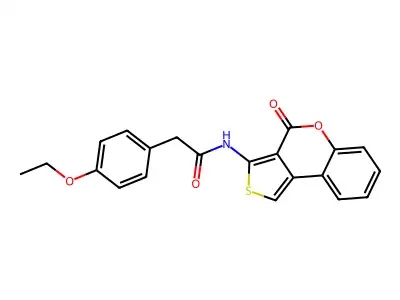 2-(4-ethoxyphenyl)-N-(4-oxothieno[3,4-c]chromen-3-yl)acetamide structure