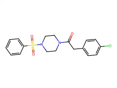 1-[4-(Benzenesulfonyl)piperazin-1-yl]-2-(4-chlorophenyl)ethanone structure