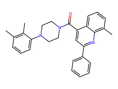 [4-(2,3-Dimethylphenyl)piperazin-1-yl]-(8-methyl-2-phenylquinolin-4-yl)methanone structure