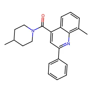 (8-Methyl-2-phenylquinolin-4-yl)-(4-methylpiperidin-1-yl)methanone structure