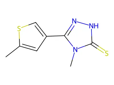4-Methyl-5-(5-methylthiophen-3-yl)-2,4-dihydro-3H-1,2,4-triazole-3-thione structure
