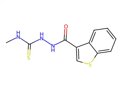 2-(1-benzothiophen-3-ylcarbonyl)-N-methylhydrazinecarbothioamide structure