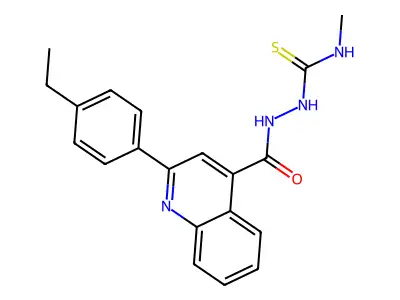 1-[[2-(4-Ethylphenyl)quinoline-4-carbonyl]amino]-3-methylthiourea structure