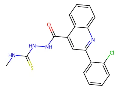 1-[[2-(2-Chlorophenyl)quinoline-4-carbonyl]amino]-3-methylthiourea structure