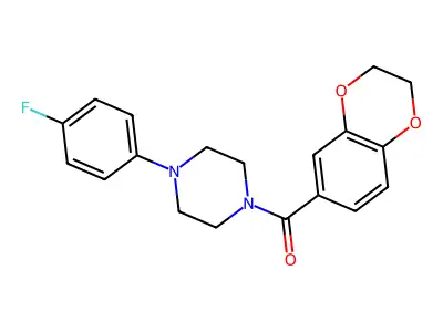 2,3-Dihydro-1,4-benzodioxin-6-yl-[4-(4-fluorophenyl)piperazin-1-yl]methanone structure