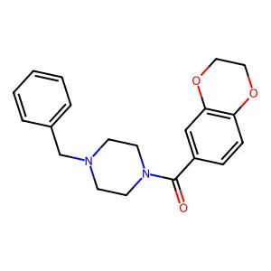 (4-Benzylpiperazin-1-yl)-(2,3-dihydro-1,4-benzodioxin-6-yl)methanone structure