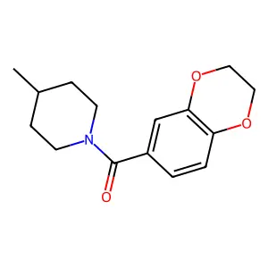 2,3-Dihydro-1,4-benzodioxin-6-yl-(4-methylpiperidin-1-yl)methanone structure