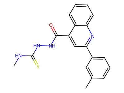 1-Methyl-3-[[2-(3-methylphenyl)quinoline-4-carbonyl]amino]thiourea structure