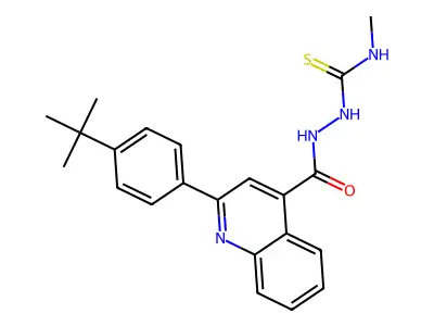1-[[2-(4-Tert-butylphenyl)quinoline-4-carbonyl]amino]-3-methylthiourea structure