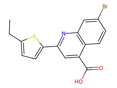 7-Bromo-2-(5-ethylthiophen-2-yl)quinoline-4-carboxylic acid structure