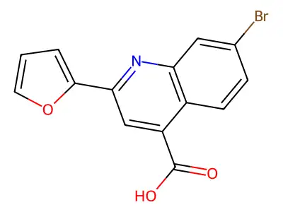 7-bromo-2-(2-furyl)quinoline-4-carboxylic Acid structure