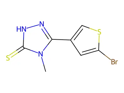 5-(5-Bromothiophen-3-yl)-4-methyl-2,4-dihydro-3H-1,2,4-triazole-3-thione structure
