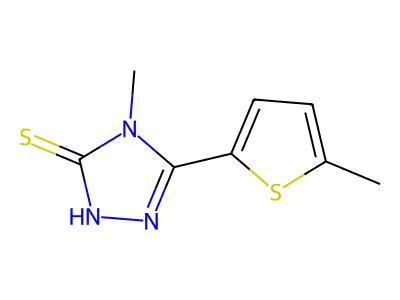 4-methyl-3-(5-methylthiophen-2-yl)-1H-1,2,4-triazole-5-thione structure