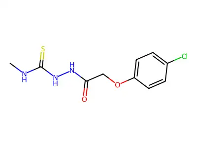 2-[(4-chlorophenoxy)acetyl]-N-methylhydrazinecarbothioamide structure