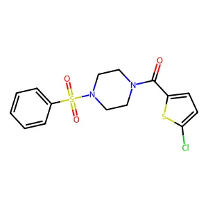 [4-(Benzenesulfonyl)piperazin-1-yl]-(5-chlorothiophen-2-yl)methanone structure