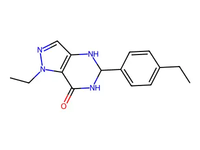 1-ethyl-5-(4-ethylphenyl)-5,6-dihydro-4H-pyrazolo[4,3-d]pyrimidin-7-one structure