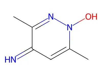 1-Hydroxy-3,6-dimethylpyridazin-4-imine structure