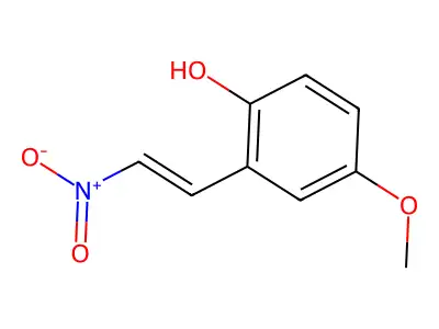 4-methoxy-2-[(E)-2-nitroethenyl]phenol structure