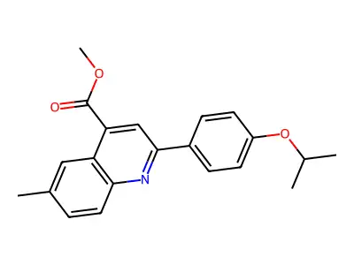 Methyl 6-methyl-2-[4-(propan-2-yloxy)phenyl]quinoline-4-carboxylate structure