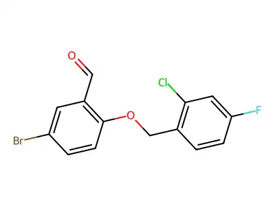 5-Bromo-2-[(2-chloro-4-fluorobenzyl)oxy]benzaldehyde structure