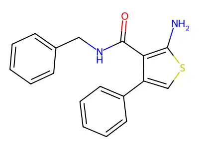 2-amino-N-benzyl-4-phenylthiophene-3-carboxamide structure