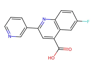 6-Fluoro-2-(pyridin-3-yl)quinoline-4-carboxylic acid structure