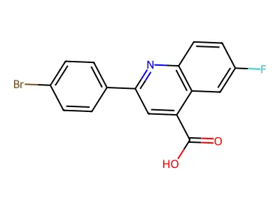 2-(4-Bromophenyl)-6-fluoro-4-quinolinecarboxylic acid structure