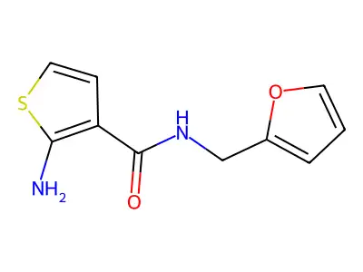 2-amino-N-(2-furylmethyl)thiophene-3-carboxamide structure