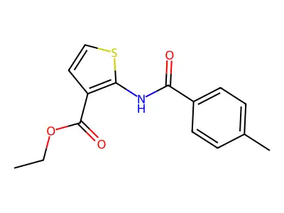 Ethyl 2-(4-methylbenzamido)thiophene-3-carboxylate structure