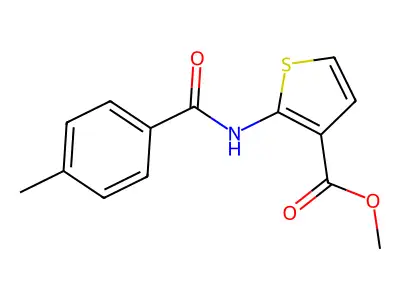 Methyl 2-[(4-methylbenzoyl)amino]thiophene-3-carboxylate structure