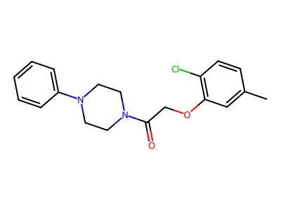 2-(2-Chloro-5-methylphenoxy)-1-(4-phenylpiperazin-1-yl)ethanone structure