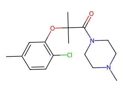 2-(2-Chloro-5-methylphenoxy)-2-methyl-1-(4-methylpiperazin-1-yl)propan-1-one structure