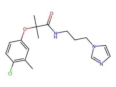 2-(4-chloro-3-methylphenoxy)-N-(3-imidazol-1-ylpropyl)-2-methylpropanamide structure