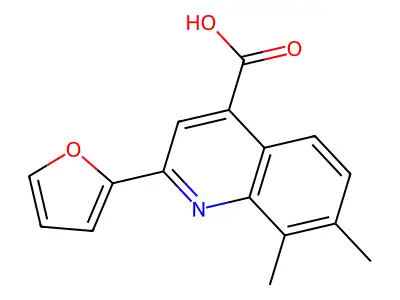 2-(2-Furyl)-7,8-dimethylquinoline-4-carboxylic acid structure
