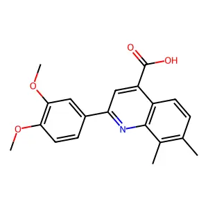 2-(3,4-Dimethoxyphenyl)-7,8-dimethylquinoline-4-carboxylic acid structure