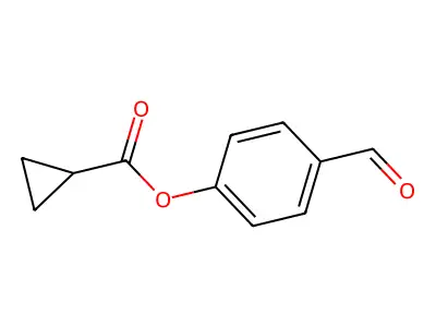 4-Formylphenyl cyclopropanecarboxylate structure