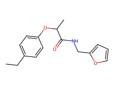 2-(4-ethylphenoxy)-N-(2-furylmethyl)propanamide structure