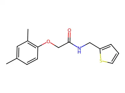 2-(2,4-dimethylphenoxy)-N-(thiophen-2-ylmethyl)acetamide structure