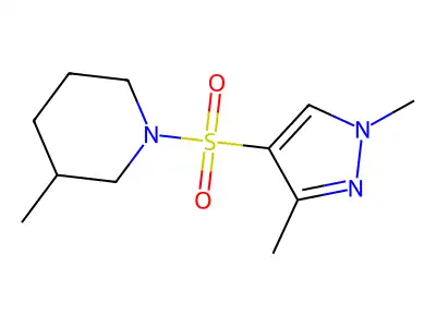 1-[(1,3-Dimethyl-1H-pyrazol-4-yl)sulfonyl]-3-methylpiperidine structure
