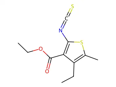 Ethyl 4-ethyl-2-isothiocyanato-5-methylthiophene-3-carboxylate structure