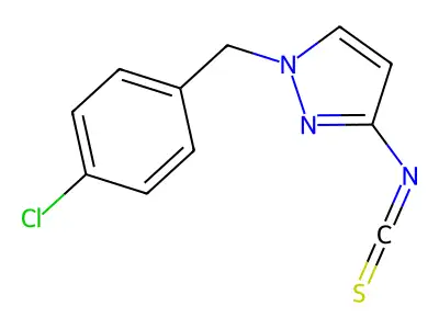 1-((4-Chlorophenyl)methyl)-3-isothiocyanato-1H-pyrazole structure
