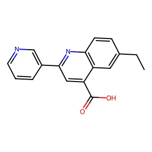 6-Ethyl-2-(3-pyridinyl)-4-quinolinecarboxylic acid structure