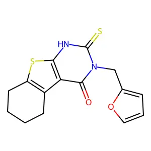 4-(Furan-2-ylmethyl)-5-sulfanyl-8-thia-4,6-diazatricyclo[7.4.0.0,2,7]trideca-1(9),2(7),5-trien-3-one structure